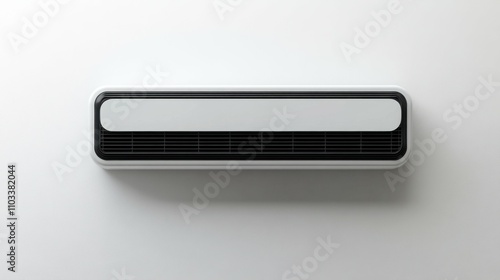 Heater on a white background, top view, sharp details