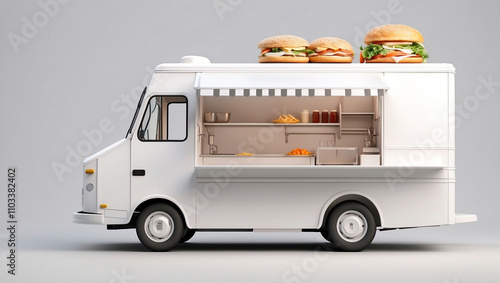 White Food Truck