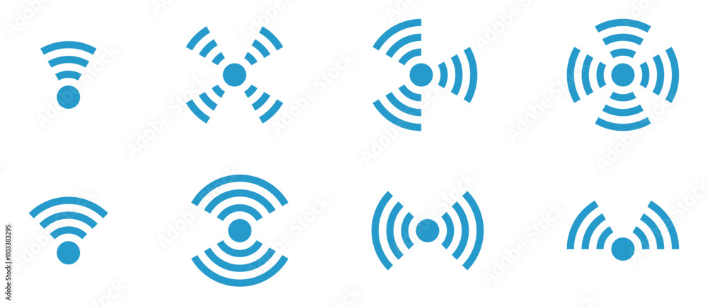 internet wifi area and sensor area icon internet wifi area and sensor area icon