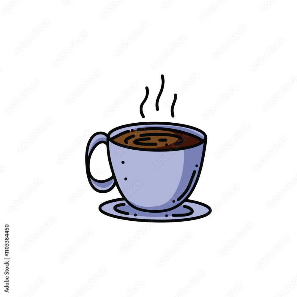 Fototapeta premium cozy cup of coffee, warm drink vector
