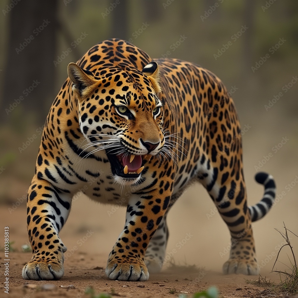 Fototapeta premium leopard in the zoo