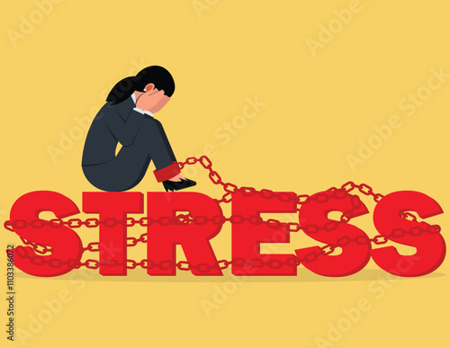 Over thinking, Concept of heavy stress. obsessive in work or too many problems that cannot make decision.