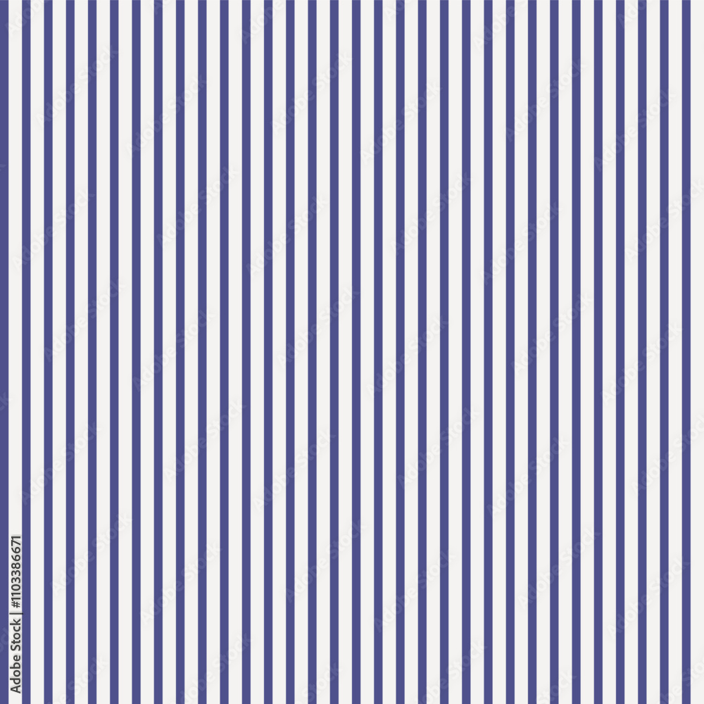 Vector illustration. Seamless pattern of thin blue vertical stripes of blackberry color on a light milky beige background. Print on textiles, fabric design, packaging, wrapping paper Vector illustration. Seamless pattern of thin blue vertical stripes of blackberry color on a light milky beige background. Print on textiles, fabric design, packaging, wrapping paper