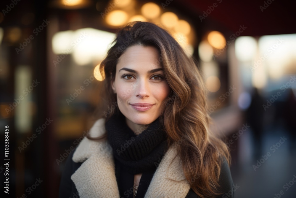 Portrait of a beautiful young woman in a coat and scarf. Portrait of a beautiful young woman in a coat and scarf.