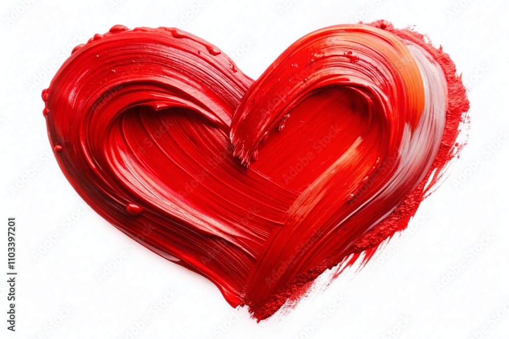 Bold Red Heart Brush Stroke - Expressive Love Art on White Background, Capturing the Essence of Passion and Emotion in Modern Design for Home Decor and Romantic Themes Bold Red Heart Brush Stroke - Expressive Love Art on White Background, Capturing the Essence of Passion and Emotion in Modern Design for Home Decor and Romantic Themes