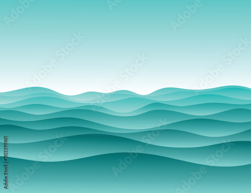 The deep sea with big waves. 
