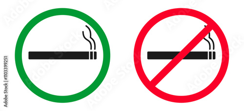 no smoking area and smoking area sign