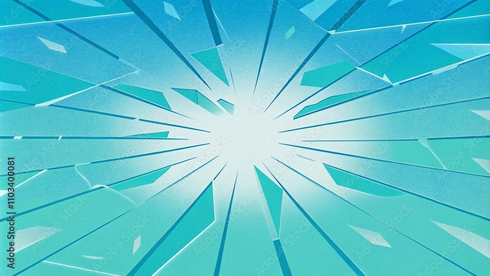 Obraz premium abstract illustration of broken glass window