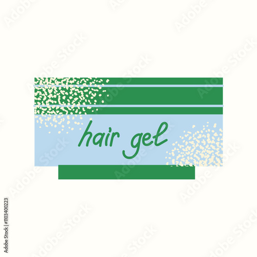 Set cosmetics hair care routine. Beauty care for curly girl method. Hair care bottle styling, cleansing, treatment for kinky hair. Doodle style. Vector illustration isolated on background