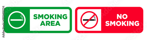 no smoking area and smoking area sign