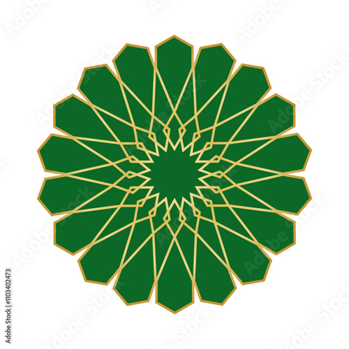 islamic geometric element. geometric flower element. Luxury islamic element.