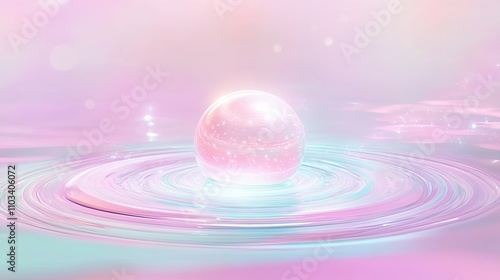 A pink ball is floating on a body of water