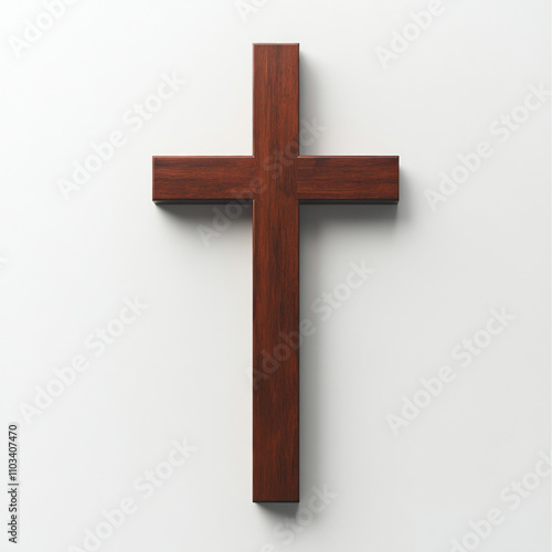 Wallpaper Mural Wooden cross isolated on white background Torontodigital.ca