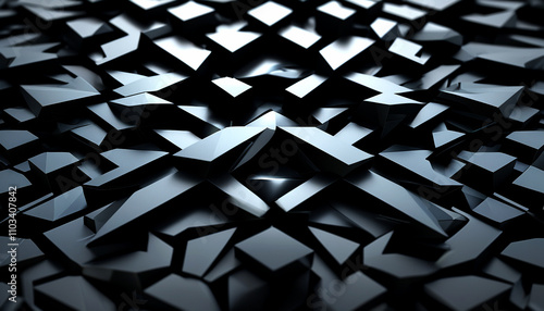 Dark geometric patterns create an intriguing visual texture and depth in design photo