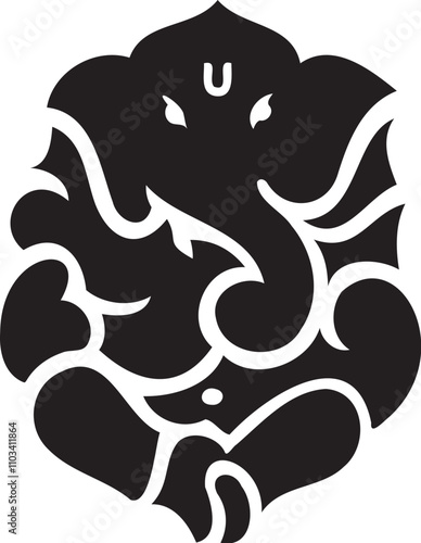 Illustration Design of Indian God Ganesha clipart