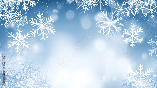 Winter-Themed Backgrounds with Snowflakes and Frosty Details