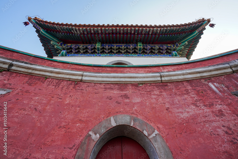 Tibetan architecture in the Four Great Regions of Summer Palace in Beijing. Tibetan architecture in the Four Great Regions of Summer Palace in Beijing.