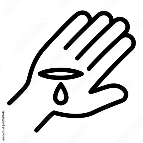 Wound icon. Vector line icon	