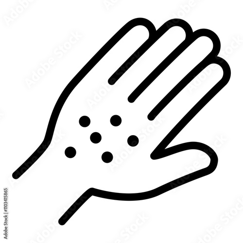 Rashes icon. Vector line icon	