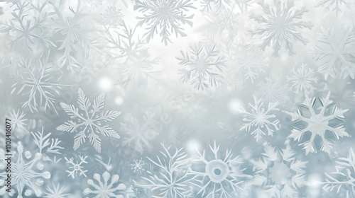 Winter-Themed Backgrounds with Snowflakes and Frosty Details