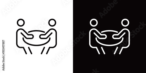 対話のシンプルなラインアイコン