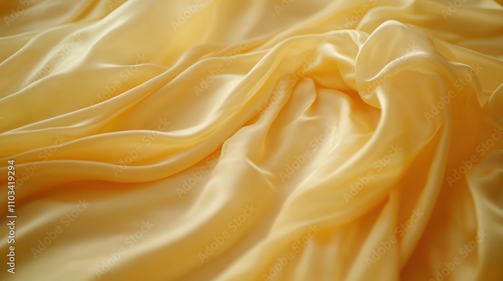 A close-up of soft, flowing yellow satin fabric, showcasing its smooth texture and sheen. A close-up of soft, flowing yellow satin fabric, showcasing its smooth texture and sheen.