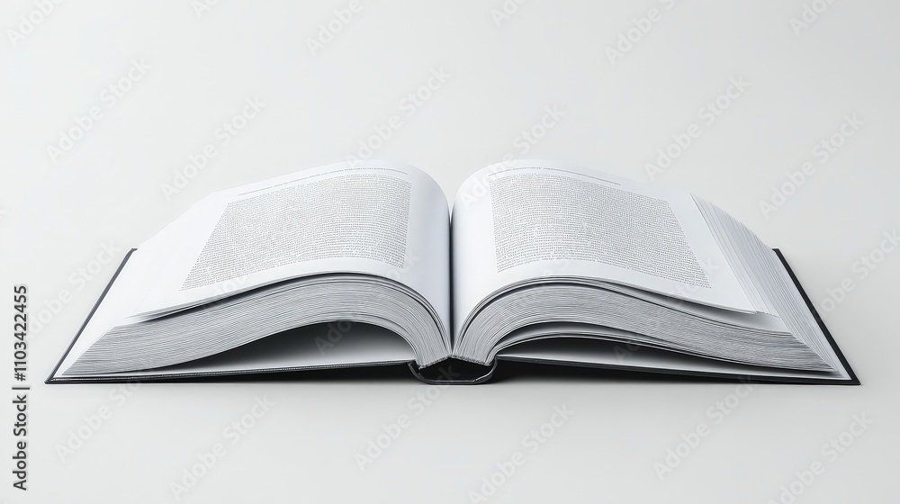 Open Book on Glossy Paper Surface with Reflection Open Book on Glossy Paper Surface with Reflection