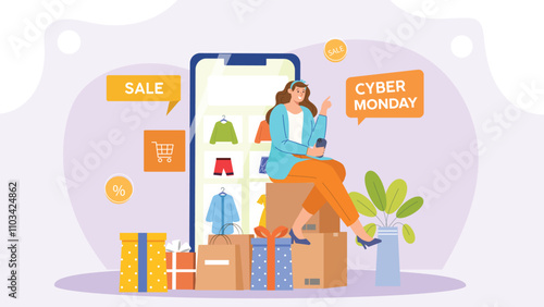 Cyber Monday Concept Illustration