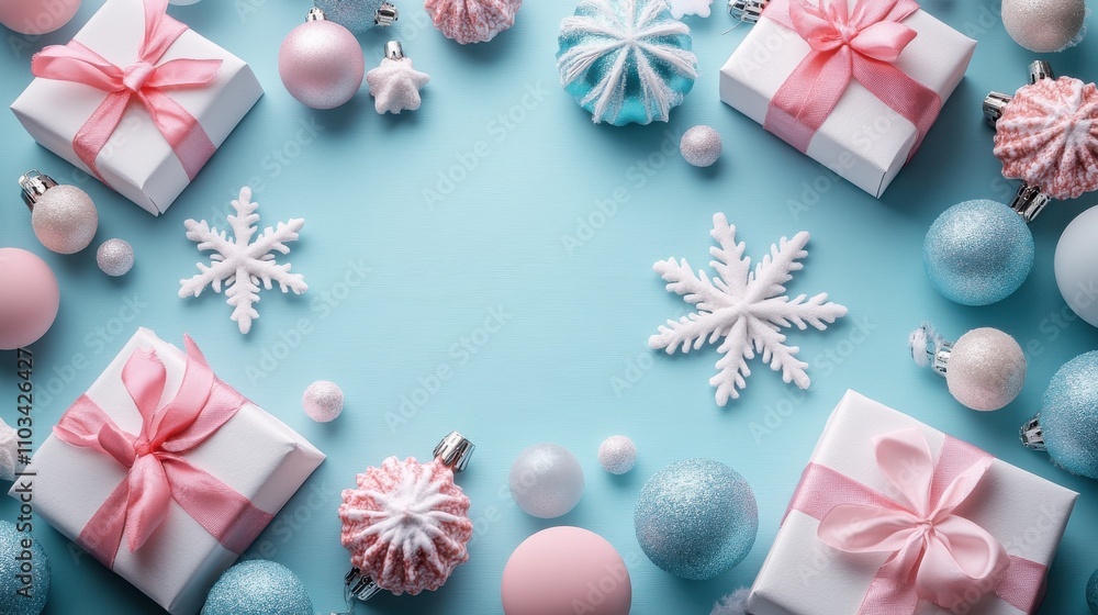 A blue and pink background with a white box in the center A blue and pink background with a white box in the center