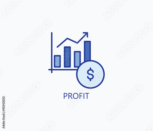 Profit vector, icon or logo sign symbol illustration 