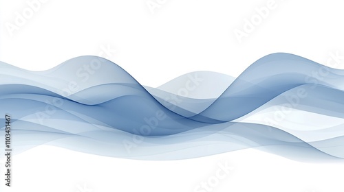 Abstract waves in shades of blue create a calming and modern graphic design.