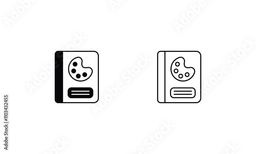 Drawing Book vector icon stock illustration