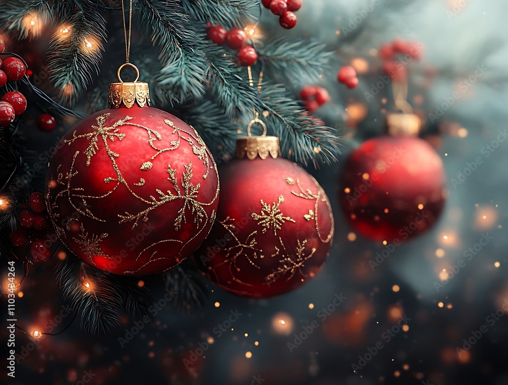 Cluster of Red Ornaments Hanging from a Tree
Cluster of Red Ornaments Hanging from a Tree