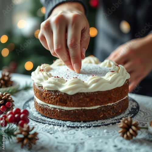 handmade christmas cake