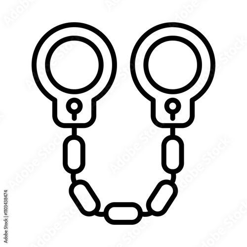 Prison Shackles line icon