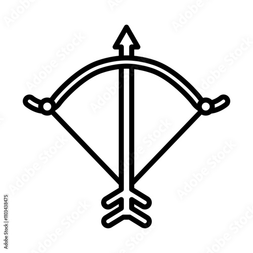 Long Bow line icon