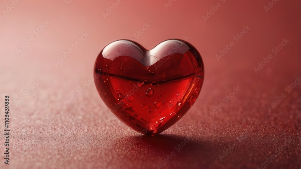 Shiny Red Heart Symbolizing Love and Passion Shiny Red Heart Symbolizing Love and Passion