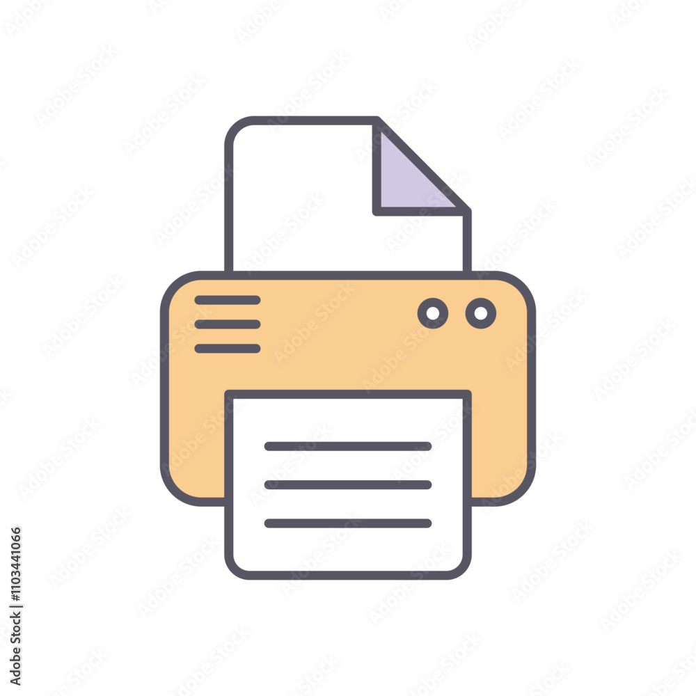 Printer vector icon stock illustration Printer vector icon stock illustration