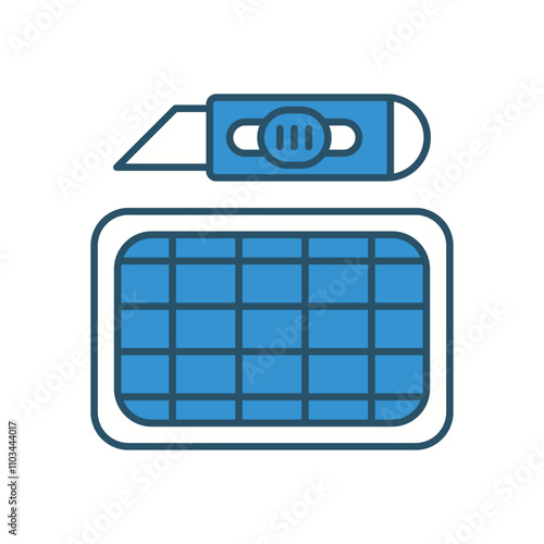 Cutting Mat vector icon stock illustration