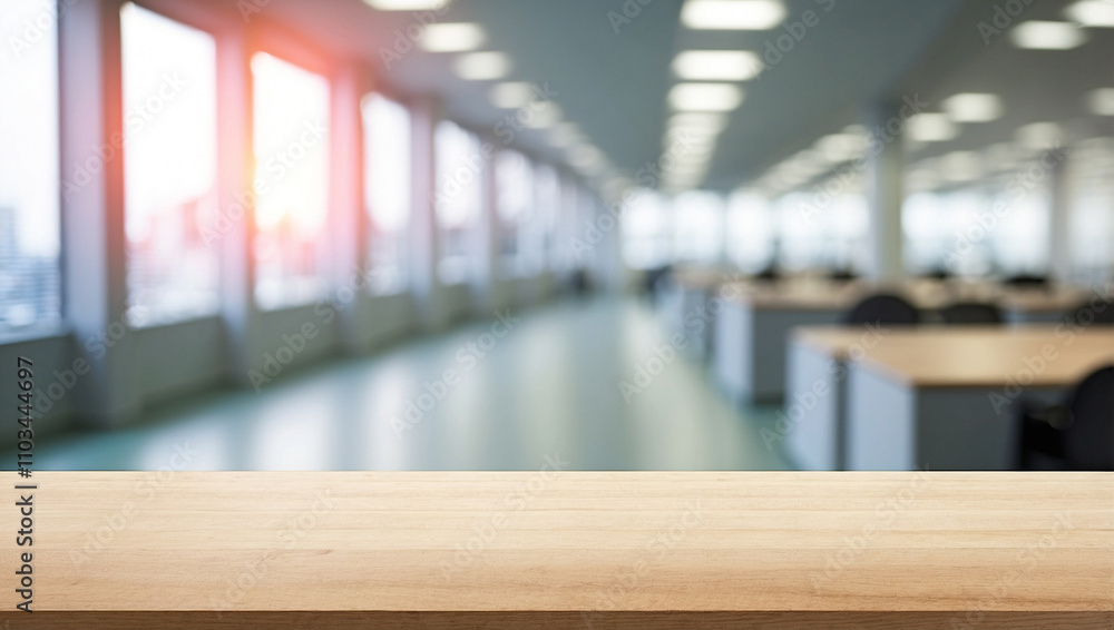 Table Top and Blurred Office Background Table Top and Blurred Office Background