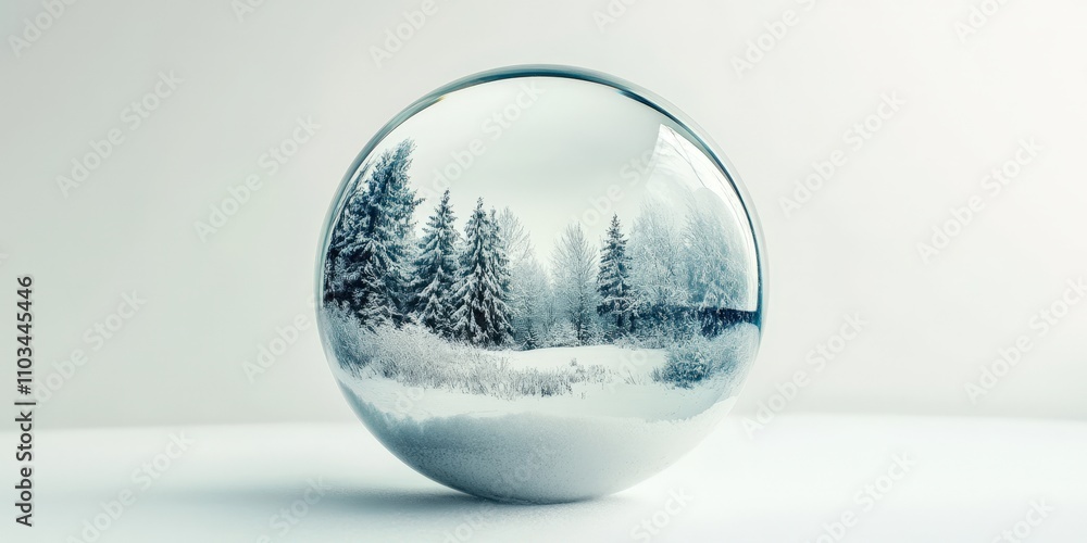 Winter Wonderland Glass Globe - Serene Snowscape
