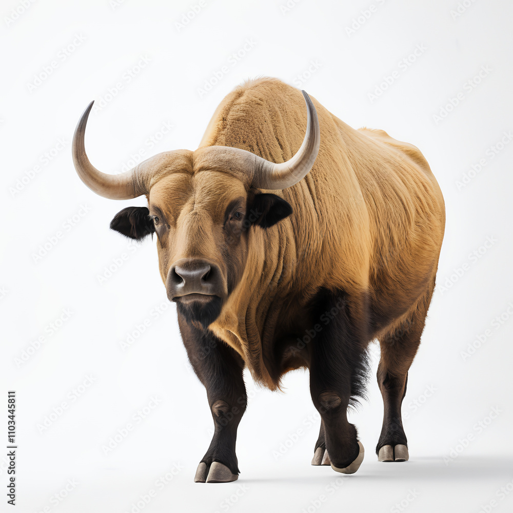 Naklejka premium takin on white background