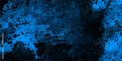 Horizontal dark navy blue old cement wall for the background. . Rustic grunge and dirty wall for abandoned concept background. Abstract dark blue watercolor background with a grunge texture.