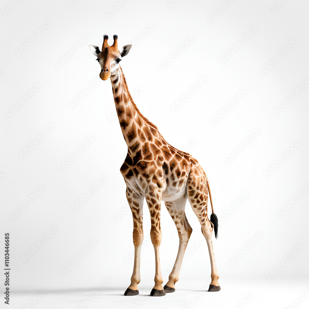 Fototapeta premium giraffe on white background
