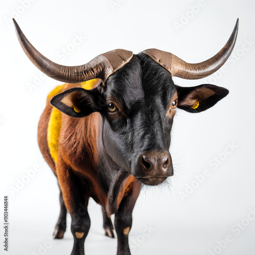 Tamaraw on white background photo