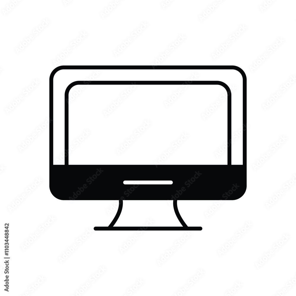 Computer vector icon stock illustration Computer vector icon stock illustration