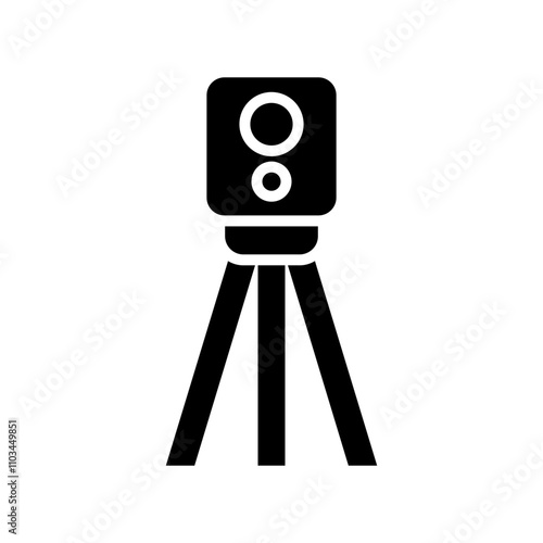 Theodolite glyph icon