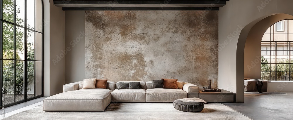 loft interior design featuring a modern living room with old cracked distressed concrete walls combining contemporary furniture with rustic charm for an artistic aesthetic loft interior design featuring a modern living room with old cracked distressed concrete walls combining contemporary furniture with rustic charm for an artistic aesthetic