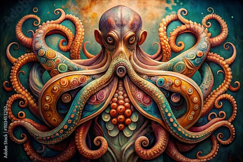 Wallpaper Mural Captivating Octopus Tattoo Style Drawing: A Deep Dive into Intricate Ink Designs and Unique Marine Life Inspiration for Tattoo Enthusiasts and Art Lovers Torontodigital.ca