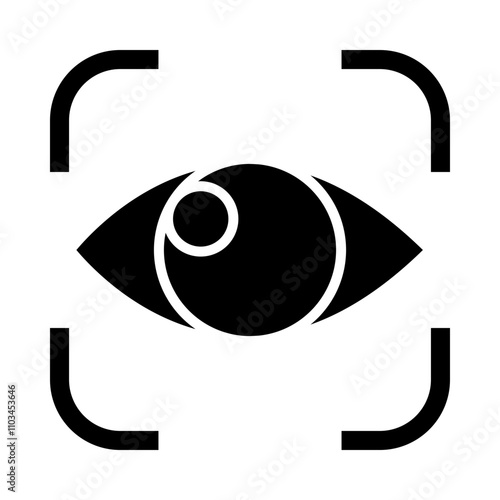 Eye Tracking glyph icon